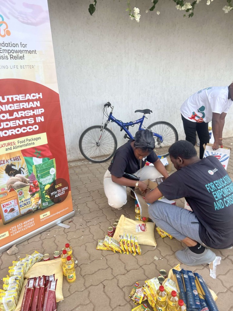 Tayb Foundation Morocco outreach — Preparing alimentation packs ahead of distribution day